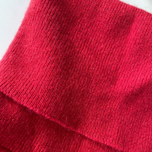 100% Cashmere Mock Neck MIDI Dress - Picture 6 of 13